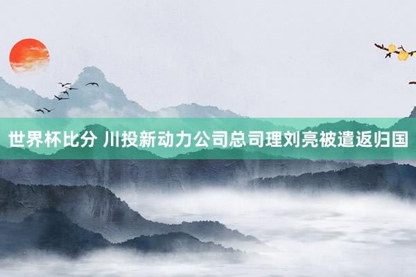 世界杯比分 川投新动力公司总司理刘亮被遣返归国