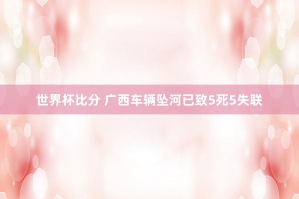 世界杯比分 广西车辆坠河已致5死5失联