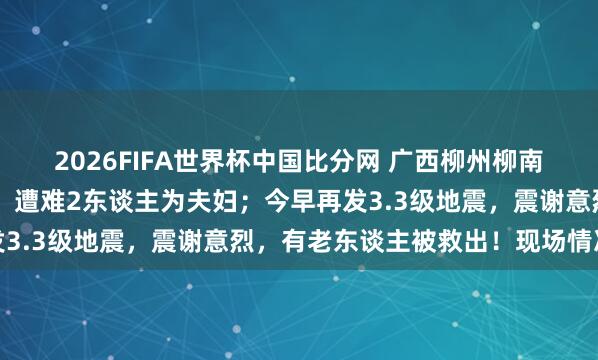 2026FIFA世界杯中国比分网 广西柳州柳南地震已至2东谈主示寂,遭难2东谈主为夫妇;今早再发3.3级地震,震谢意烈,有老东谈主被救出!现场情况→
