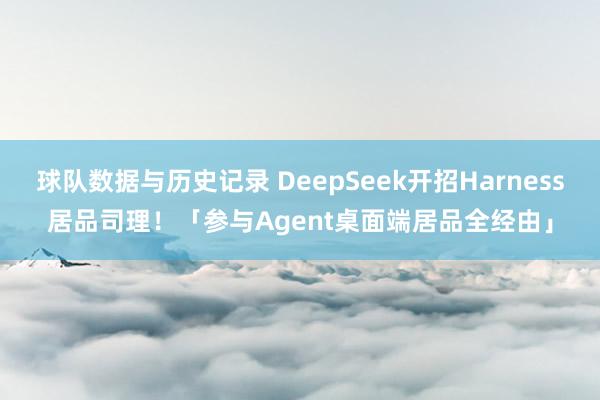球队数据与历史记录 DeepSeek开招Harness居品司理!「参与Agent桌面端居品全经由」