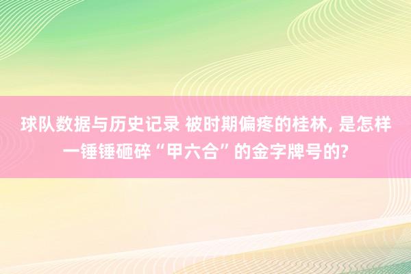 球队数据与历史记录 被时期偏疼的桂林, 是怎样一锤锤砸碎“甲六合”的金字牌号的?