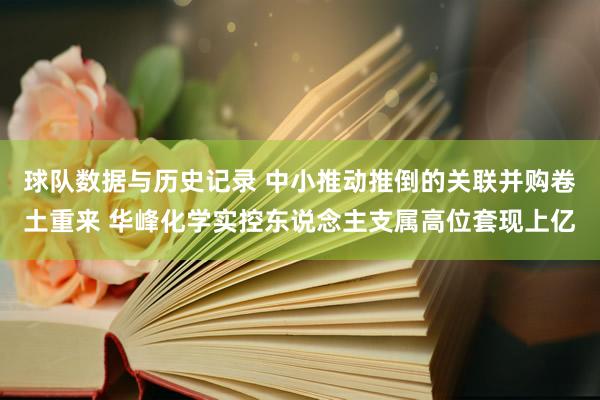 球队数据与历史记录 中小推动推倒的关联并购卷土重来 华峰化学实控东说念主支属高位套现上亿
