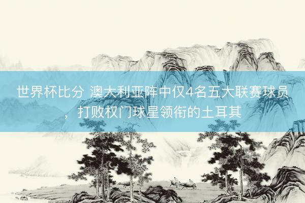 世界杯比分 澳大利亚阵中仅4名五大联赛球员，打败权门球星领衔的土耳其